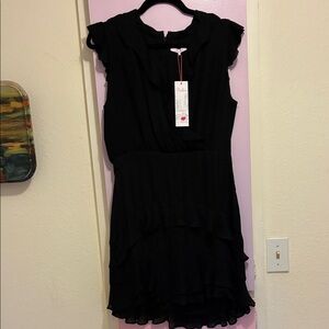 Parker Black Ruffled Dresd